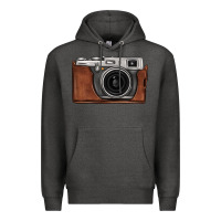 Charcoal Heather vintage camera Premium Hoodie - FaDigitalArtStudio