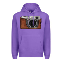 Purple vintage camera Premium Hoodie - FaDigitalArtStudio