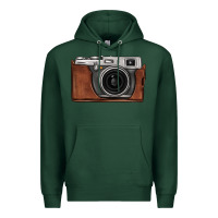 Sports Green vintage camera Premium Hoodie - FaDigitalArtStudio