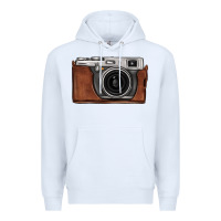 White vintage camera Premium Hoodie - FaDigitalArtStudio
