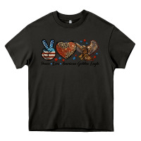 Asphalt Western Peace Love American Golden Eagle Heavy Core Tee - LillyAllenDesigns
