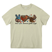 Mossy Western Peace Love American Golden Eagle Heavy Core Tee - LillyAllenDesigns