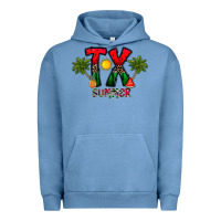 Pigment Pebble Blue texas summer Urban Hoodie - CowhideDigitalArt
