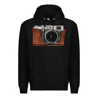 Black vintage camera Premium Hoodie - FaDigitalArtStudio