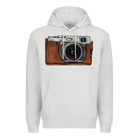 Dove Grey vintage camera Premium Hoodie - FaDigitalArtStudio