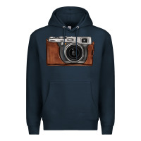 Navy vintage camera Premium Hoodie - FaDigitalArtStudio