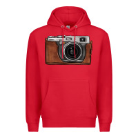 Red vintage camera Premium Hoodie - FaDigitalArtStudio