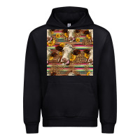 Black western hereford cattle seamless pattern Urban Hoodie - HRA Design Shop