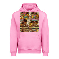 Fuchsia Pink western hereford cattle seamless pattern Urban Hoodie - HRA Design Shop