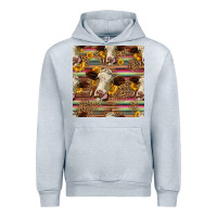 Heather Grey western hereford cattle seamless pattern Urban Hoodie - HRA Design Shop