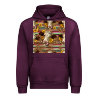Mauve Wine western hereford cattle seamless pattern Urban Hoodie - HRA Design Shop
