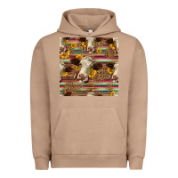 Pigment Burro western hereford cattle seamless pattern Urban Hoodie - HRA Design Shop