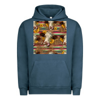 Pigment Midnight Navy western hereford cattle seamless pattern Urban Hoodie - HRA Design Shop