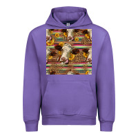 Tulip western hereford cattle seamless pattern Urban Hoodie - HRA Design Shop