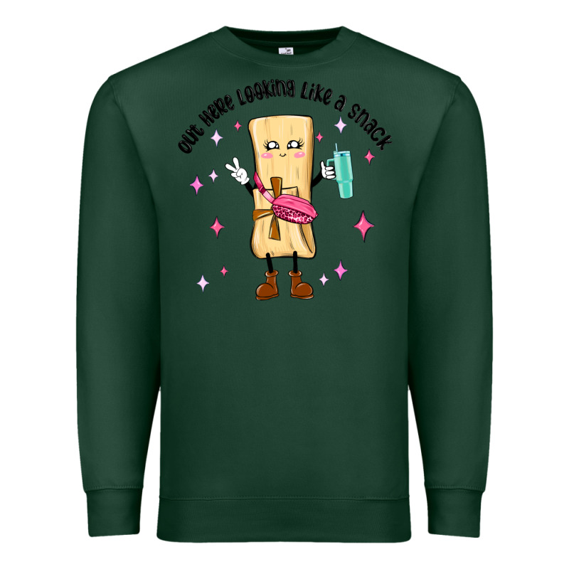 Out Here Looking Like A Snack Premium Sweatshirt by MaliasSmallBusiness | Teevron