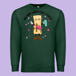 Out Here Looking Like A Snack Premium Sweatshirt Designed By Maliassmallbusiness