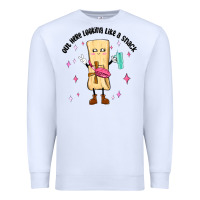 White out here looking like a snack Premium Sweatshirt - MaliasSmallBusiness