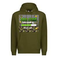 Army Green dad joke loading please wait Premium Hoodie - HRA Design Shop