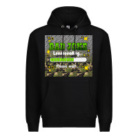 Black dad joke loading please wait Premium Hoodie - HRA Design Shop
