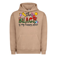 Pigment Burro the beach is my happy place Urban Hoodie - CowhideDigitalArt