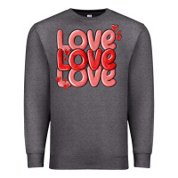 Charcoal Heather love valentines day Premium Sweatshirt - MaliasSmallBusiness