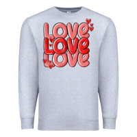 Heather Grey love valentines day Premium Sweatshirt - MaliasSmallBusiness