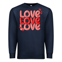 Navy love valentines day Premium Sweatshirt - MaliasSmallBusiness