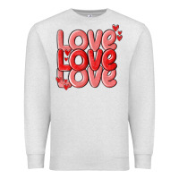 Oatmeal Heather love valentines day Premium Sweatshirt - MaliasSmallBusiness