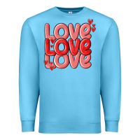 Ocean Blue love valentines day Premium Sweatshirt - MaliasSmallBusiness