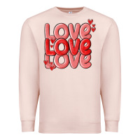 Pale Pink love valentines day Premium Sweatshirt - MaliasSmallBusiness