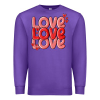 Purple love valentines day Premium Sweatshirt - MaliasSmallBusiness