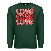 Sports Green love valentines day Premium Sweatshirt - MaliasSmallBusiness