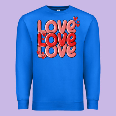 Love Valentines Day Premium Sweatshirt Designed By Maliassmallbusiness