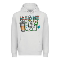 Dove Grey nursing İn my heart Premium Hoodie - CowhideDigitalArt