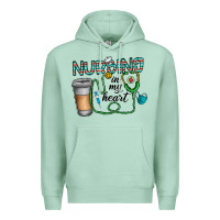 Seafoam nursing İn my heart Premium Hoodie - CowhideDigitalArt