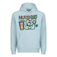 Blue Mist nursing İn my heart Premium Hoodie - CowhideDigitalArt