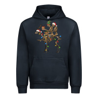 Navy Christmas deer and skeletons Urban Hoodie - FaDigitalArtStudio