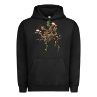 Pigment Black Christmas deer and skeletons Urban Hoodie - FaDigitalArtStudio