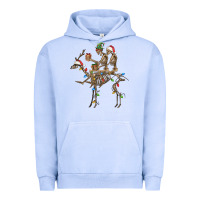 Pigment Grape Ice Christmas deer and skeletons Urban Hoodie - FaDigitalArtStudio