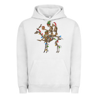 Pigment Lunar Rock Christmas deer and skeletons Urban Hoodie - FaDigitalArtStudio