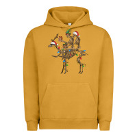 Pigment Peanut Butter Christmas deer and skeletons Urban Hoodie - FaDigitalArtStudio
