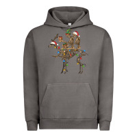 Pigment Tornado Christmas deer and skeletons Urban Hoodie - FaDigitalArtStudio