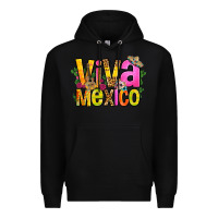 Black viva mexico long live mexico Premium Hoodie - FaDigitalArtStudio