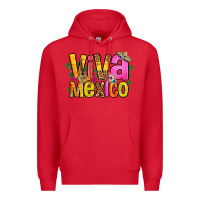 Red viva mexico long live mexico Premium Hoodie - FaDigitalArtStudio