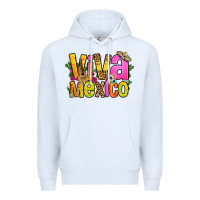 White viva mexico long live mexico Premium Hoodie - FaDigitalArtStudio