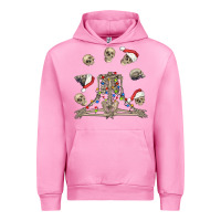 Fuchsia Pink christmas human skeleton and skulls Urban Hoodie - FaDigitalArtStudio
