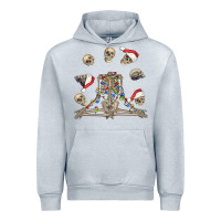 Heather Grey christmas human skeleton and skulls Urban Hoodie - FaDigitalArtStudio