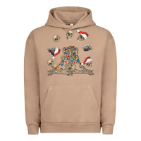 Pigment Burro christmas human skeleton and skulls Urban Hoodie - FaDigitalArtStudio