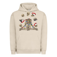 Pigment French Oak christmas human skeleton and skulls Urban Hoodie - FaDigitalArtStudio