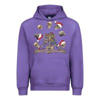 Tulip christmas human skeleton and skulls Urban Hoodie - FaDigitalArtStudio